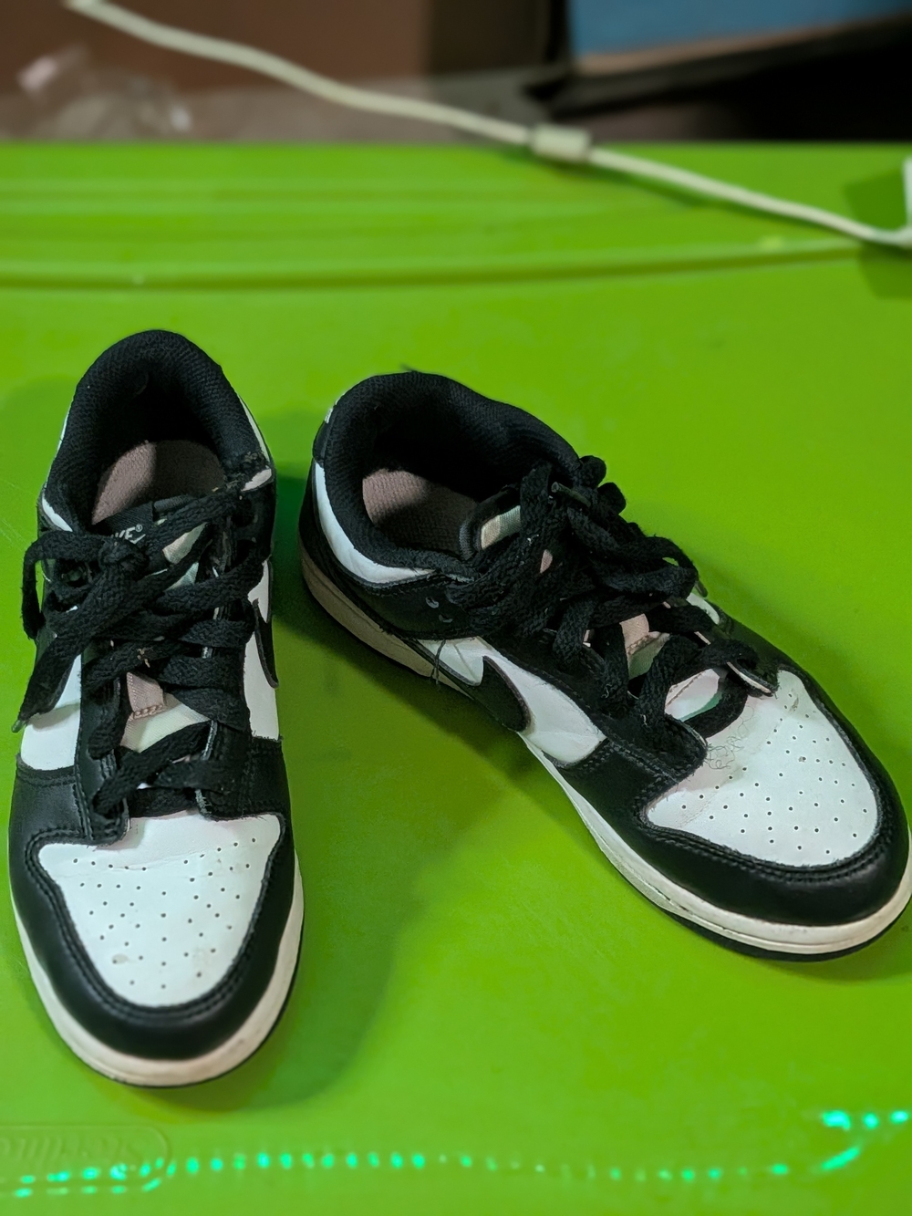 Kids Black and White Athletic Sneakers
